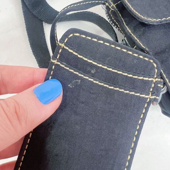 y2k Kipling Black Nylon Mini Bag Crossbody Streetwear - Picture 7 of 8